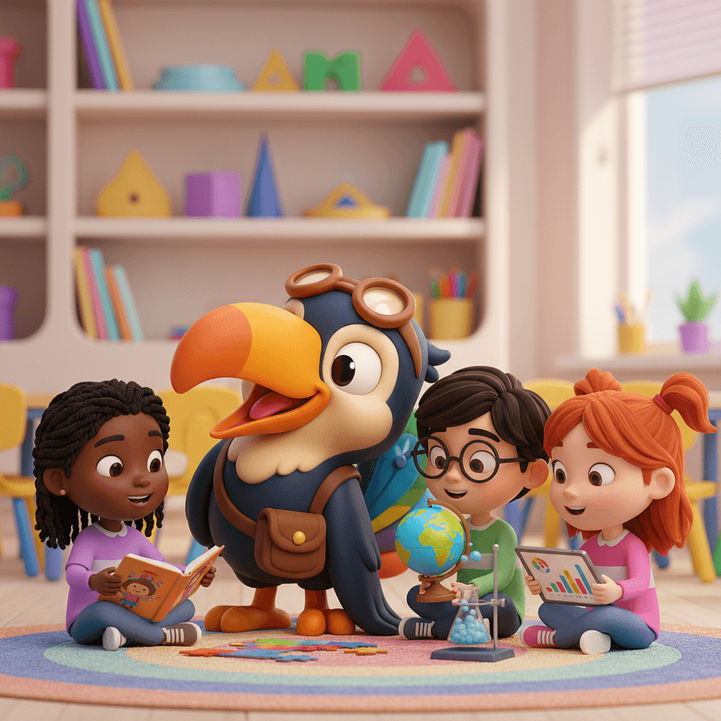 Tibo around children teaching